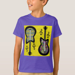 T-shirts Colorido Mardi Gras Guitars