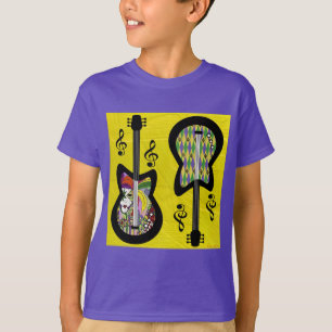 T-shirts Colorido Mardi Gras Guitars