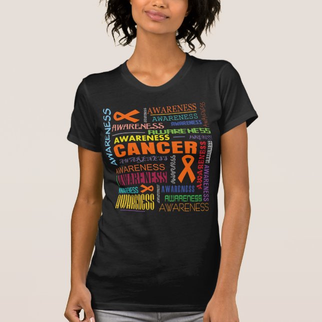 T-shirts Coluna de Consciência da Leucemia (Frente)