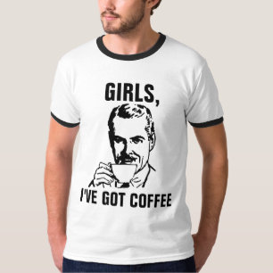 T-Shirts COM CAFÉ DE VINTAGEM DE HOMENS
