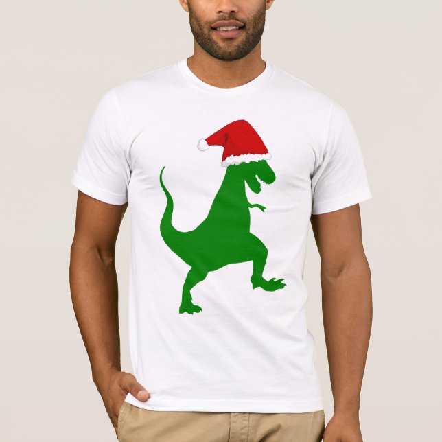 T-Shirts COM FUNNO DE CHRISTMAS DINOSAUR (Frente)