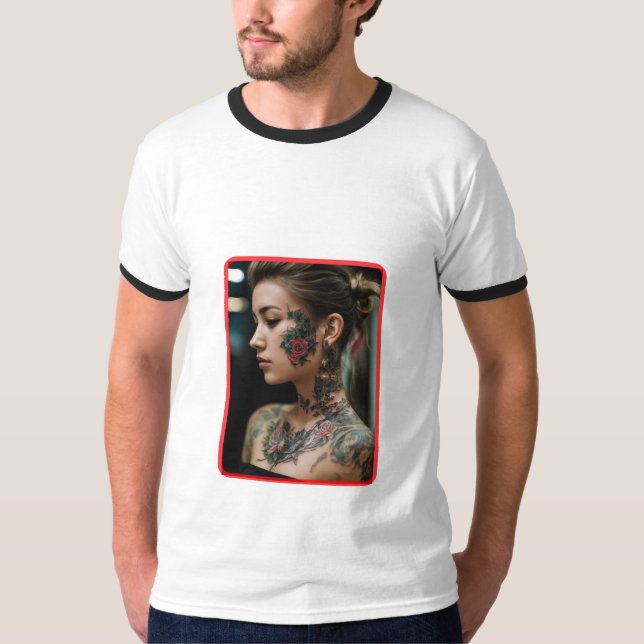 T-Shirts Com Retratos De Menina Encantadora!" (Frente)