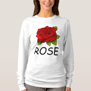 T-Shirts com rosa, RED