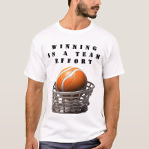 T-shirts com um design de uma esfera de cesto