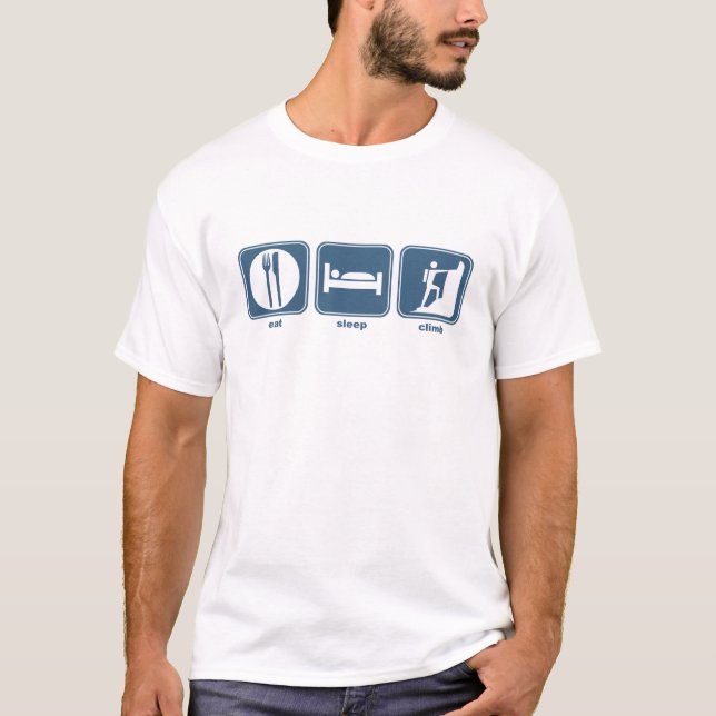T-shirts coma a escalada do sono (Frente)