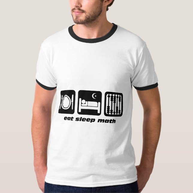 T-shirts coma a matemática do sono (Frente)