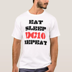 T-shirts Coma a repetição do DC-10 do sono