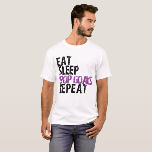 T-shirts Coma a repetição dos objetivos da parada do sono