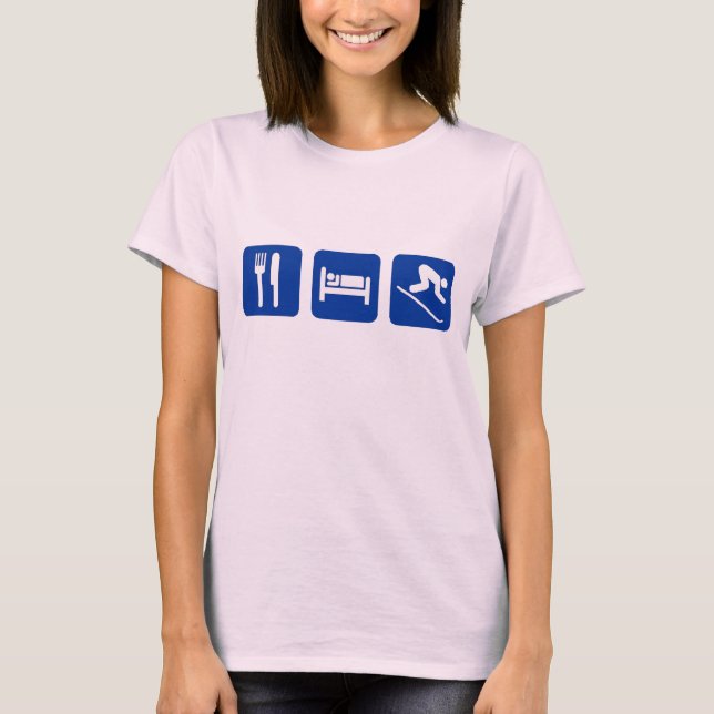 T-shirts Coma, durma esqui (Frente)