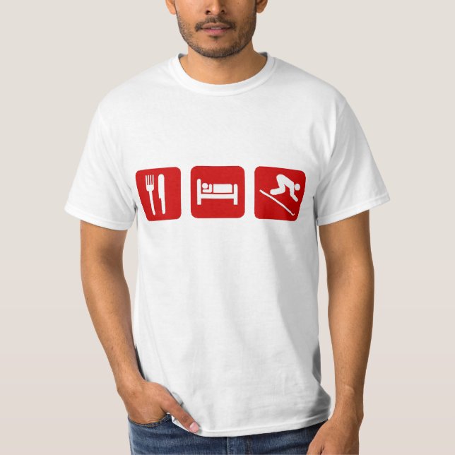 T-shirts Coma, durma esqui (Frente)