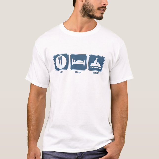 T-shirts coma, durma, jetski (Frente)