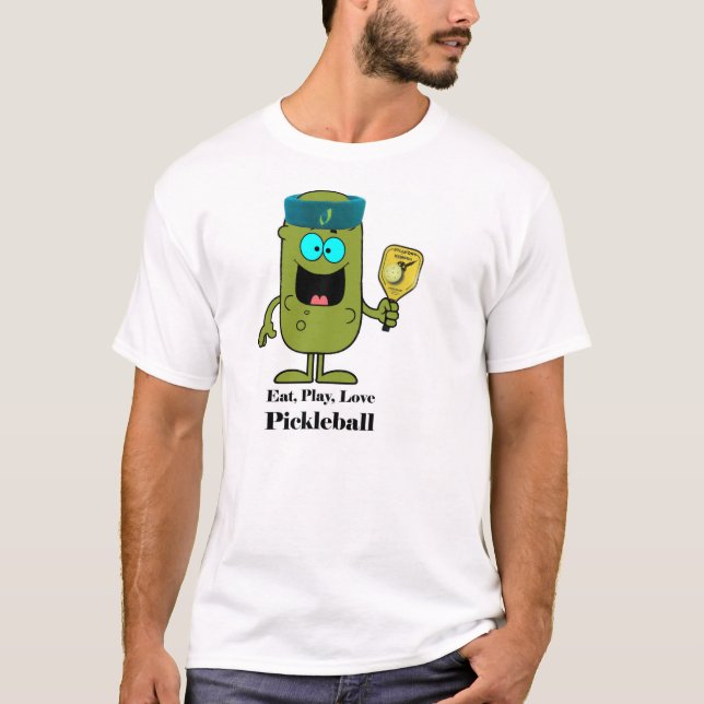 T-shirts Coma, jogue, ame Pickleball (Frente)