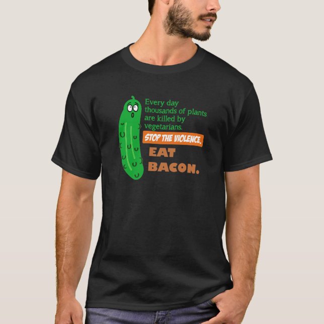 T-shirts Coma o bacon (Frente)