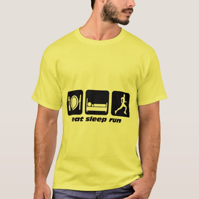 T-shirts Coma o corredor funcionado sono (Frente)