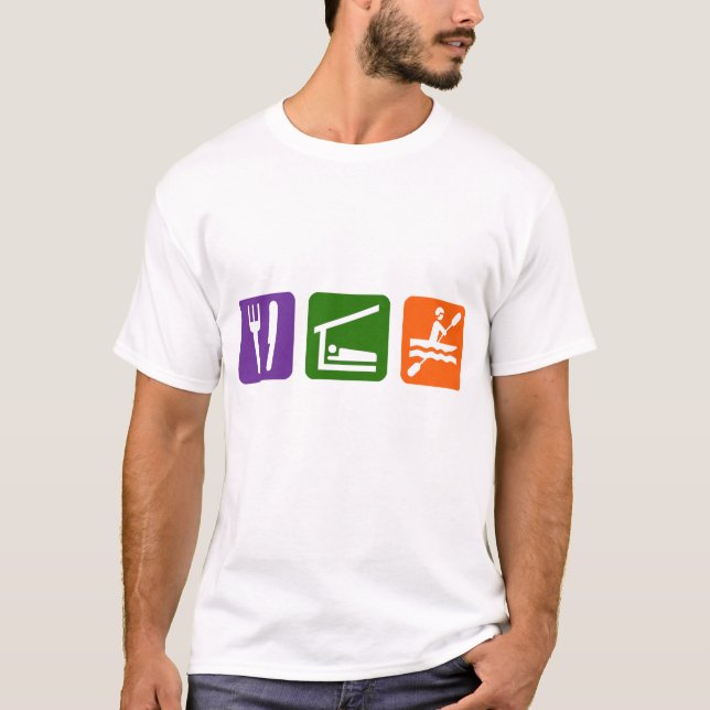 T-shirts Coma o Kayaking do Sono (Frente)