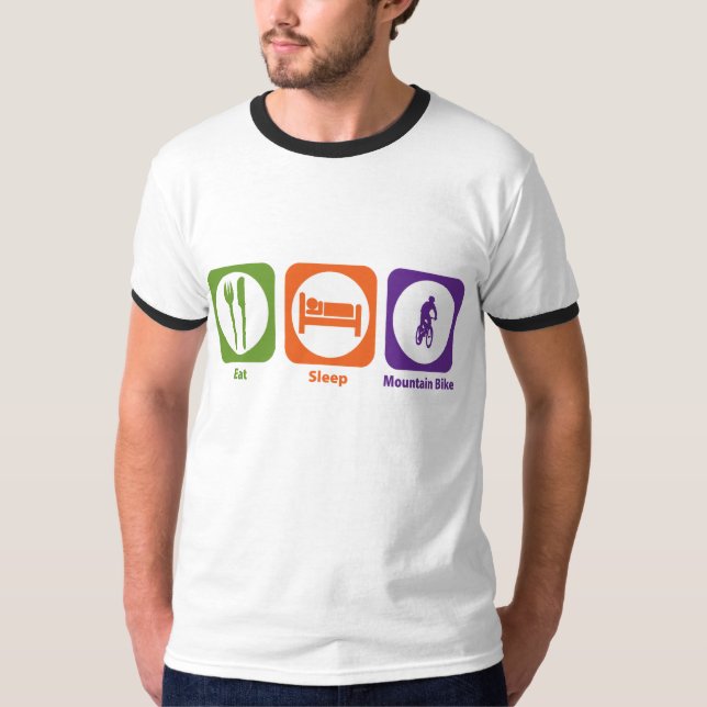 T-shirts Coma o Mountain bike do sono (Frente)