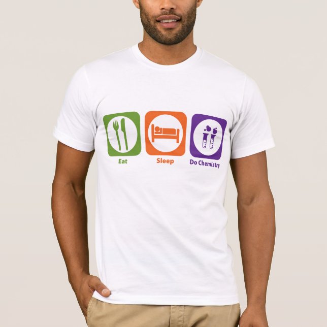 T-shirts Coma o sono fazem a química (Frente)