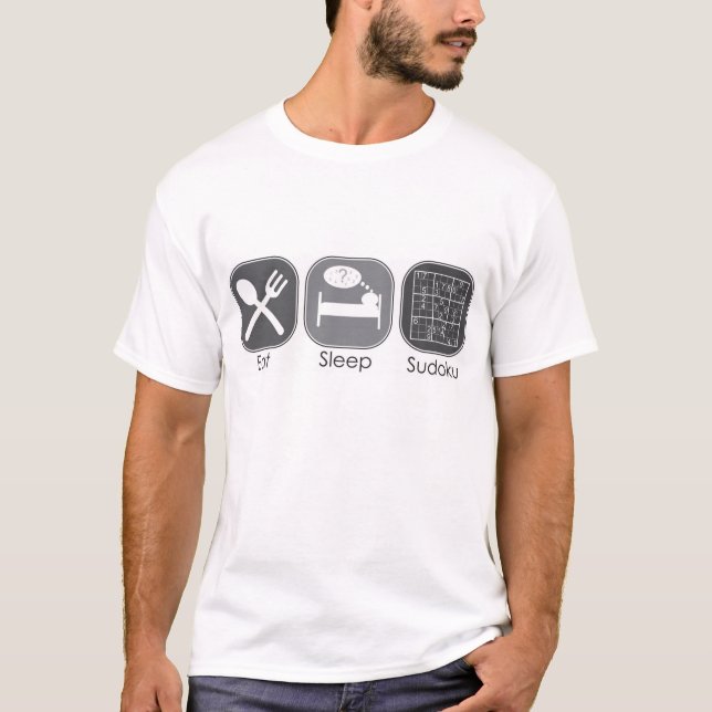 T-shirts Coma o sono Sudoku (Frente)
