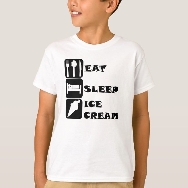 T-shirts Coma o Sorvete de latência (Frente)