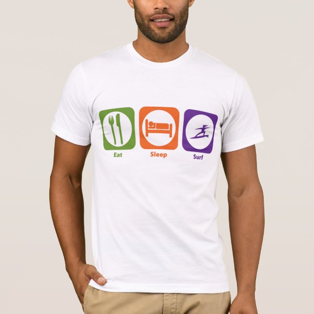 T-shirts Coma o surf do sono (Frente)