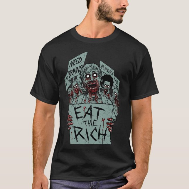 T-SHIRTS COMA OS ZOMBIS RICOS (Frente)