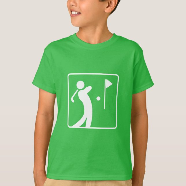 T-shirts Coma Sleep Golf Golf Pessoa balançando golfe clube (Frente)
