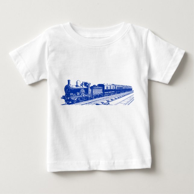 T-shirts Comboio Vintage - Marinho (Frente)