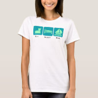 Come Sleep Sail Aqua Green Sailboat Design