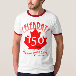 T-shirts Comemore Canadá 150 anos