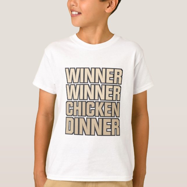 T-shirts Comensal da galinha do vencedor do vencedor (Frente)