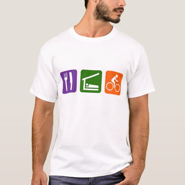 T-shirts Comer Bicicleta De Sono (Frente)
