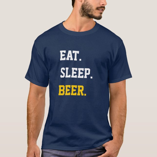 T-shirts Comer Cerveja do Sono (Frente)
