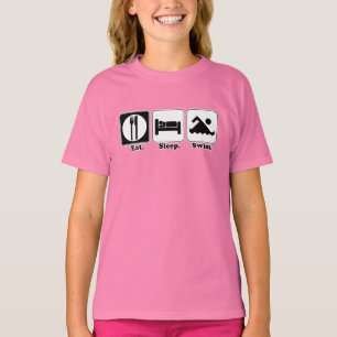 T-shirts comer natação de dormir