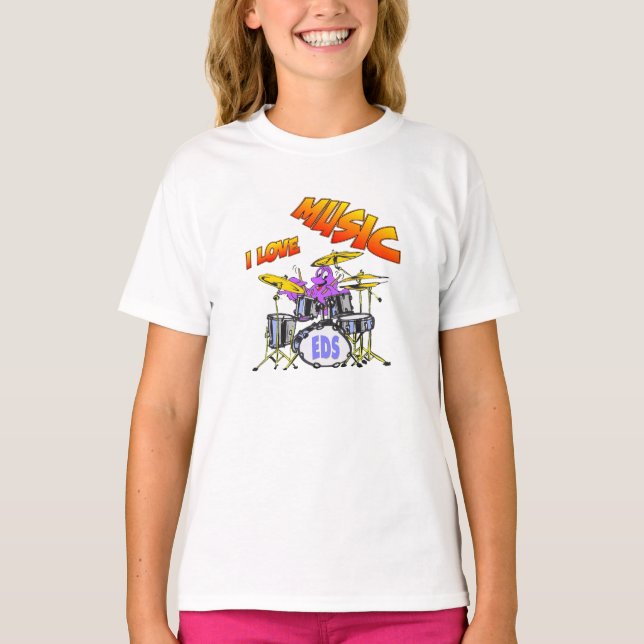 T-shirts ComfortBlend de polvos de música (Frente)