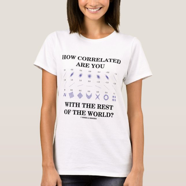 T-shirts Como Correlated é você com o resto do mundo? (Frente)