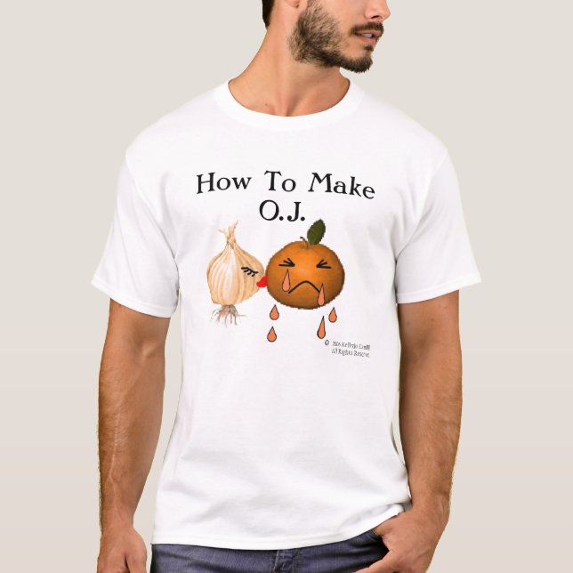 T-shirts Como fazer o sumo de laranja (Frente)