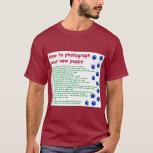 T-shirts Como fotografar seu novo cachorrinho