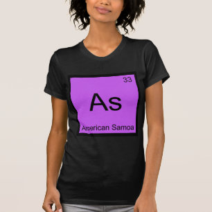 T-shirts Como - Samoa Americana Símbolo de Elemento de Quím