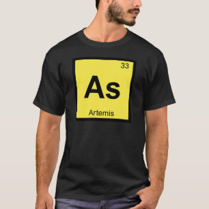 T-shirts Como - Tabela Periódica da Química da Deusa Ártemi
