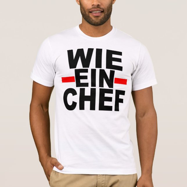 T-shirts COMO UM CHEFE: ALEMÃO. cozinheiro chefe do ein do (Frente)