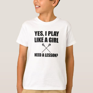T-shirts Como um Lacrosse da menina