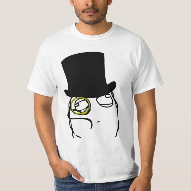 T-shirts Como um senhor Raiva Cara Meme (Frente)