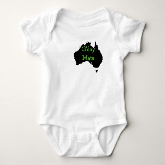 T-shirts Companheiro australiano de G'Day do Romper do bebê