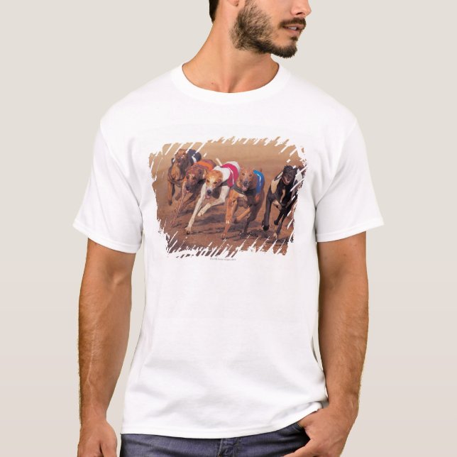 T-shirts Competência de galgos na trilha (Frente)
