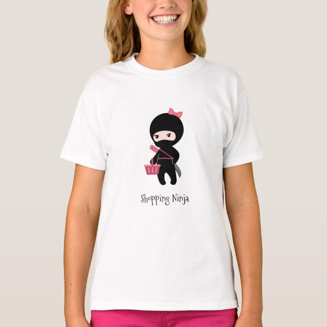 T-shirts Comprando Ninja Girl (Frente)