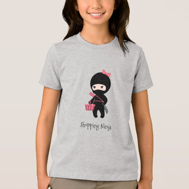 T-shirts Comprando Ninja Girl (Frente)
