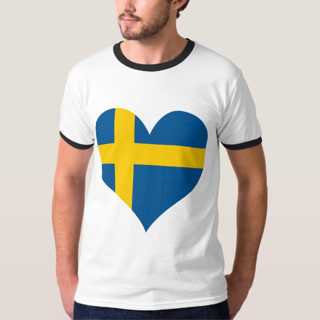 T-shirts Compre a bandeira da suecia (Frente)