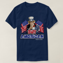 T-shirts Compre Americano ( Feito na China ) - Piada Engraç