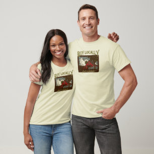 T-shirts Compre o Local, alimente um fazendeiro