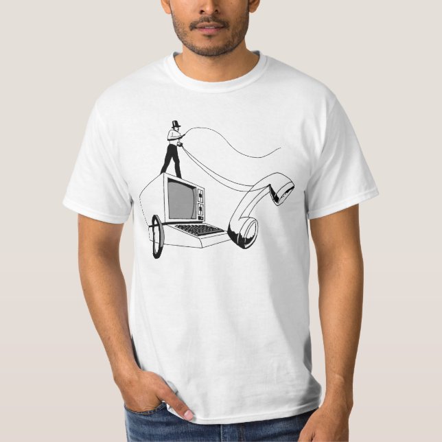 T-shirts Computador da equitação do cabouqueiro & (Frente)